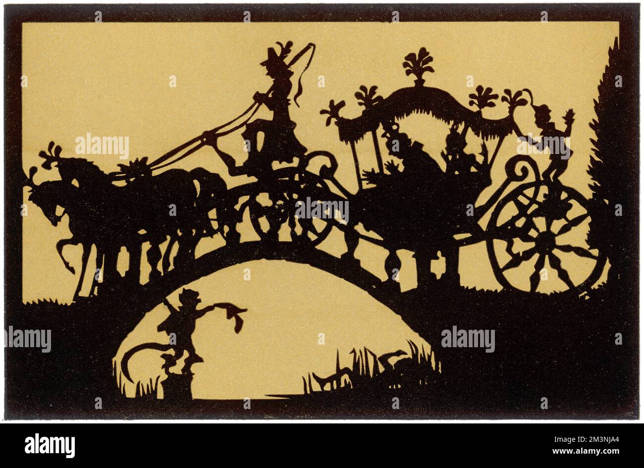 Puss in Boots dit au roi que son maître est en train de se noyer Banque D'Images