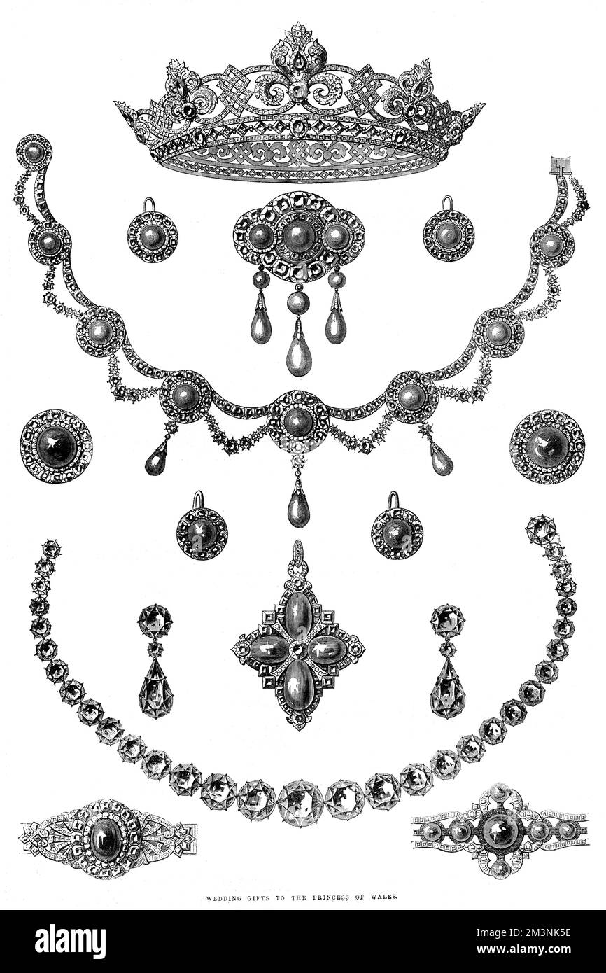 Royal Wedding 1863 - cadeaux de mariage à la mariée Banque D'Images