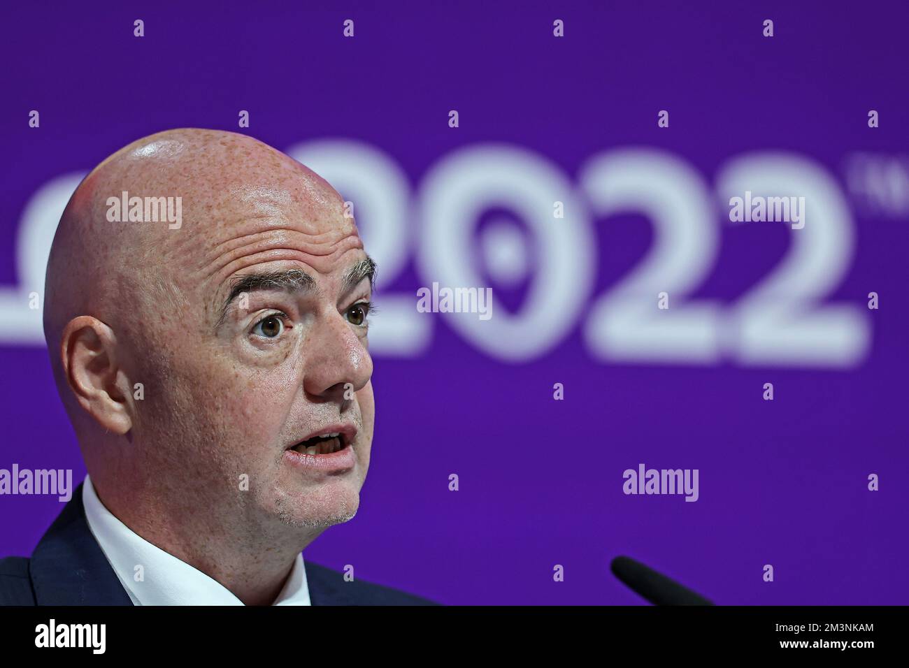 Doha, Qatar. 16th décembre 2022. Gianni Infantino, Président de la FIFA, lors de la coupe du monde de la FIFA, Qatar. , . (Heuler Andrey/SPP) crédit: SPP Sport presse photo. /Alamy Live News Credit: SPP Sport Press photo. /Alamy Live News Banque D'Images