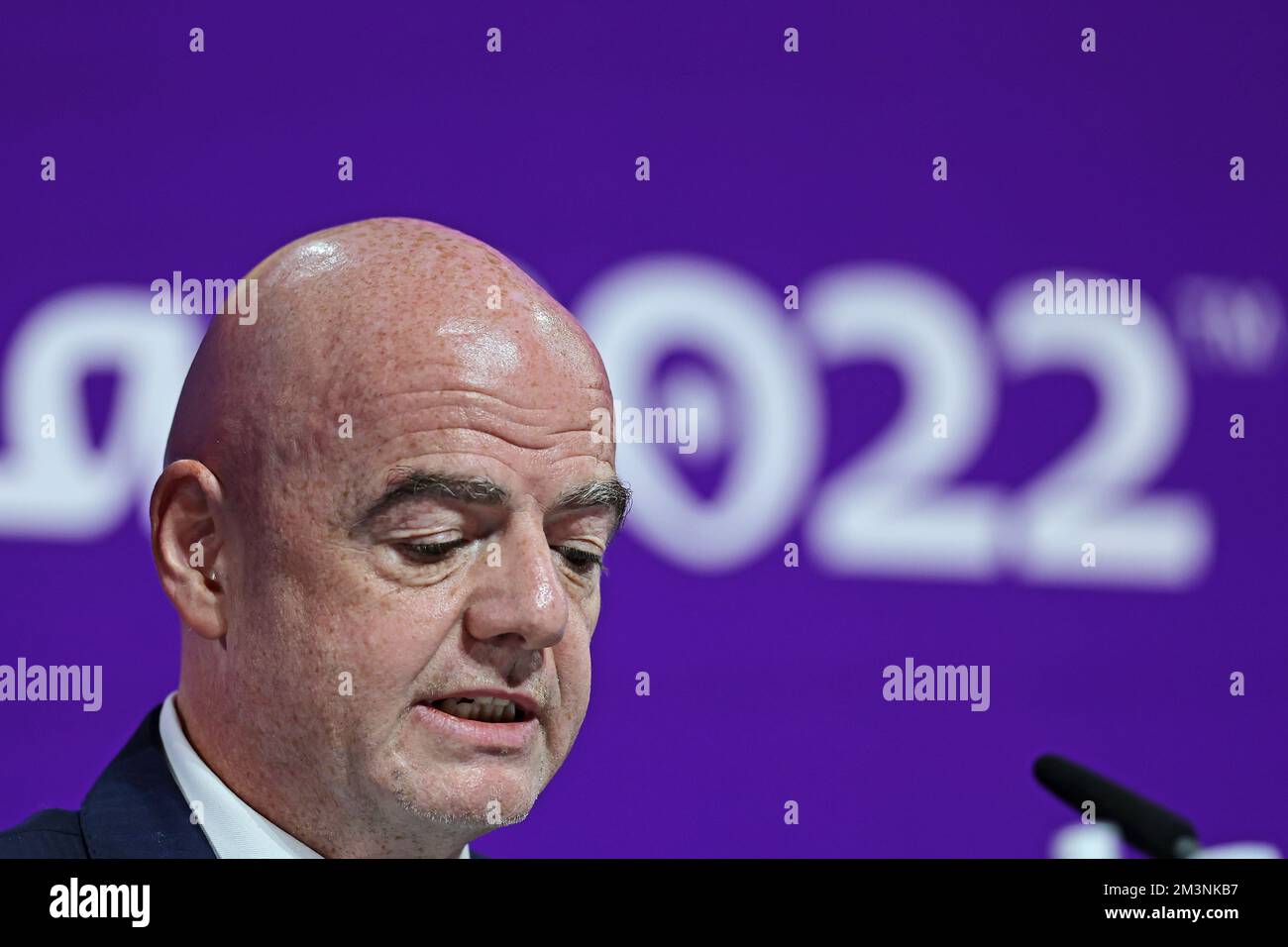 Doha, Qatar. 16th décembre 2022. Gianni Infantino, Président de la FIFA, lors de la coupe du monde de la FIFA, Qatar. , . (Heuler Andrey/SPP) crédit: SPP Sport presse photo. /Alamy Live News Credit: SPP Sport Press photo. /Alamy Live News Banque D'Images