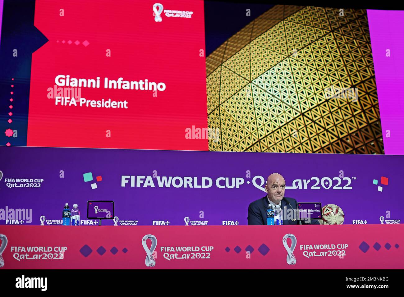 Doha, Qatar. 16th décembre 2022. Gianni Infantino, Président de la FIFA, lors de la coupe du monde de la FIFA, Qatar. , . (Heuler Andrey/SPP) crédit: SPP Sport presse photo. /Alamy Live News Credit: SPP Sport Press photo. /Alamy Live News Banque D'Images