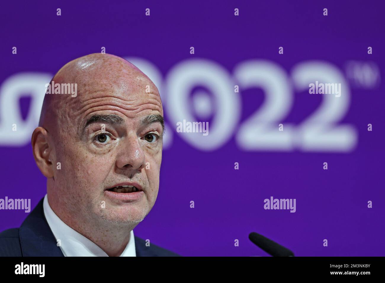 Doha, Qatar. 16th décembre 2022. Gianni Infantino, Président de la FIFA, lors de la coupe du monde de la FIFA, Qatar. , . (Heuler Andrey/SPP) crédit: SPP Sport presse photo. /Alamy Live News Credit: SPP Sport Press photo. /Alamy Live News Banque D'Images