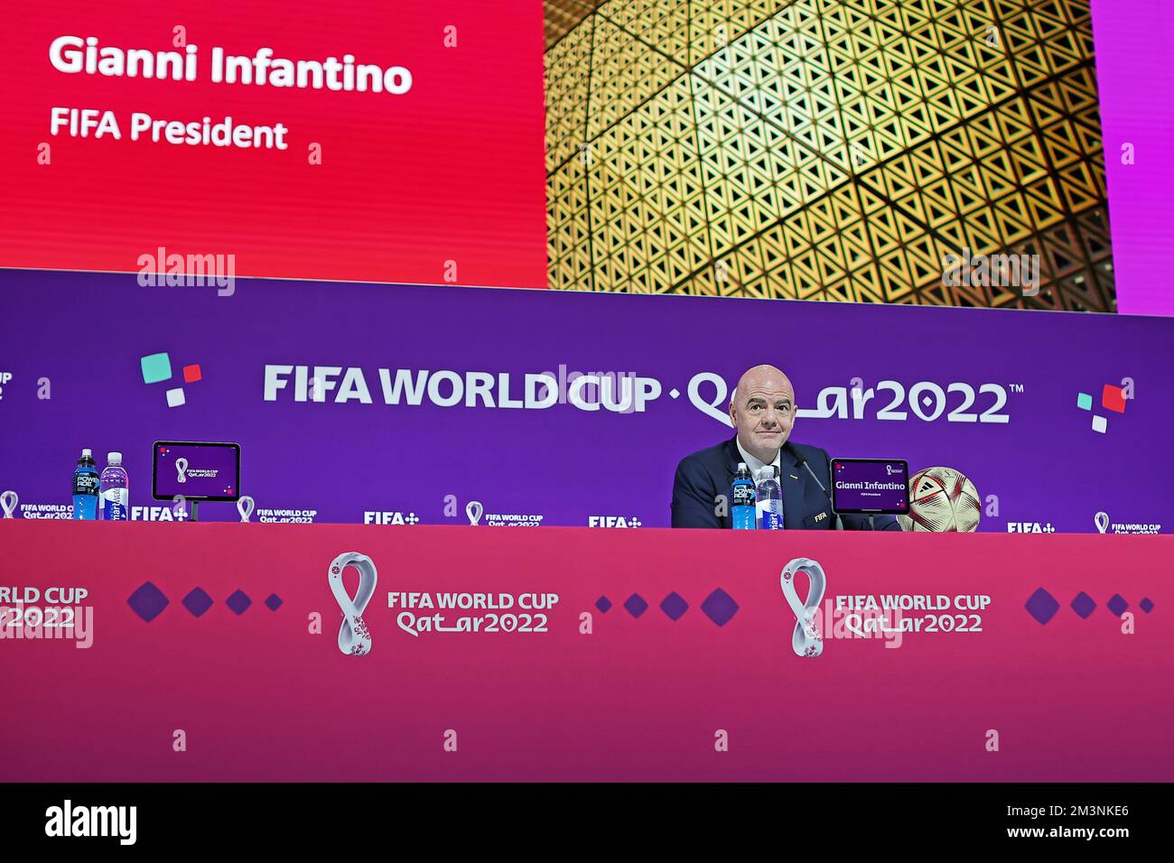 Doha, Qatar. 16th décembre 2022. Gianni Infantino, Président de la FIFA, lors de la coupe du monde de la FIFA, Qatar. , . (Heuler Andrey/SPP) crédit: SPP Sport presse photo. /Alamy Live News Credit: SPP Sport Press photo. /Alamy Live News Banque D'Images