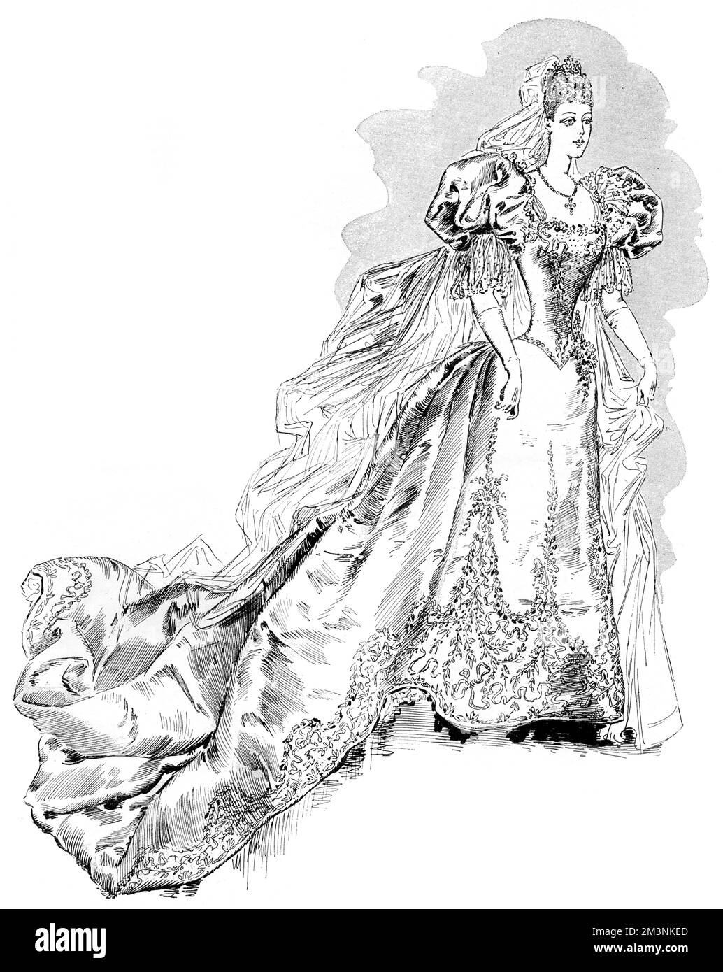 Robe de mariée de la princesse Victoria Melita d'Édimbourg Banque D'Images