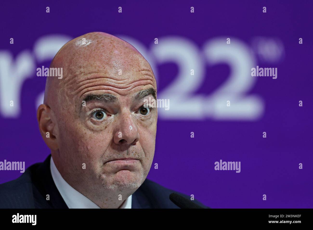 Doha, Qatar. 16th décembre 2022. Gianni Infantino, Président de la FIFA, lors de la coupe du monde de la FIFA, Qatar. , . (Heuler Andrey/SPP) crédit: SPP Sport presse photo. /Alamy Live News Credit: SPP Sport Press photo. /Alamy Live News Banque D'Images
