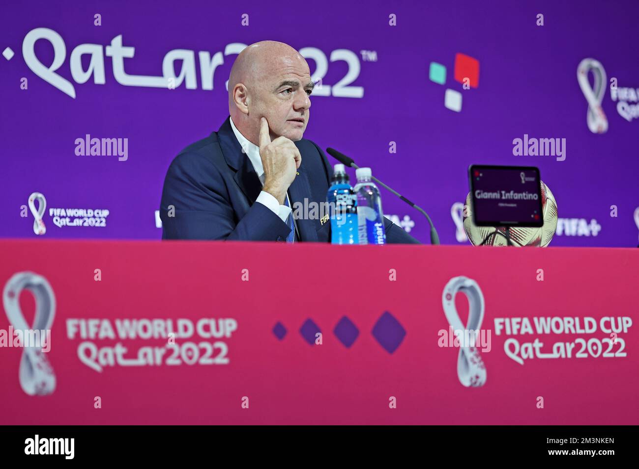Doha, Qatar. 16th décembre 2022. Gianni Infantino, Président de la FIFA, lors de la coupe du monde de la FIFA, Qatar. , . (Heuler Andrey/SPP) crédit: SPP Sport presse photo. /Alamy Live News Credit: SPP Sport Press photo. /Alamy Live News Banque D'Images