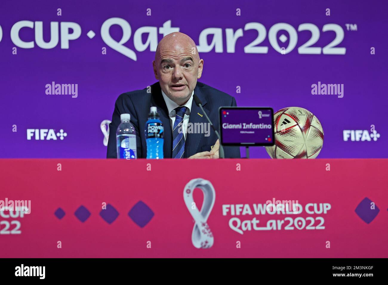 Doha, Qatar. 16th décembre 2022. Gianni Infantino, Président de la FIFA, lors de la coupe du monde de la FIFA, Qatar. , . (Heuler Andrey/SPP) crédit: SPP Sport presse photo. /Alamy Live News Credit: SPP Sport Press photo. /Alamy Live News Banque D'Images