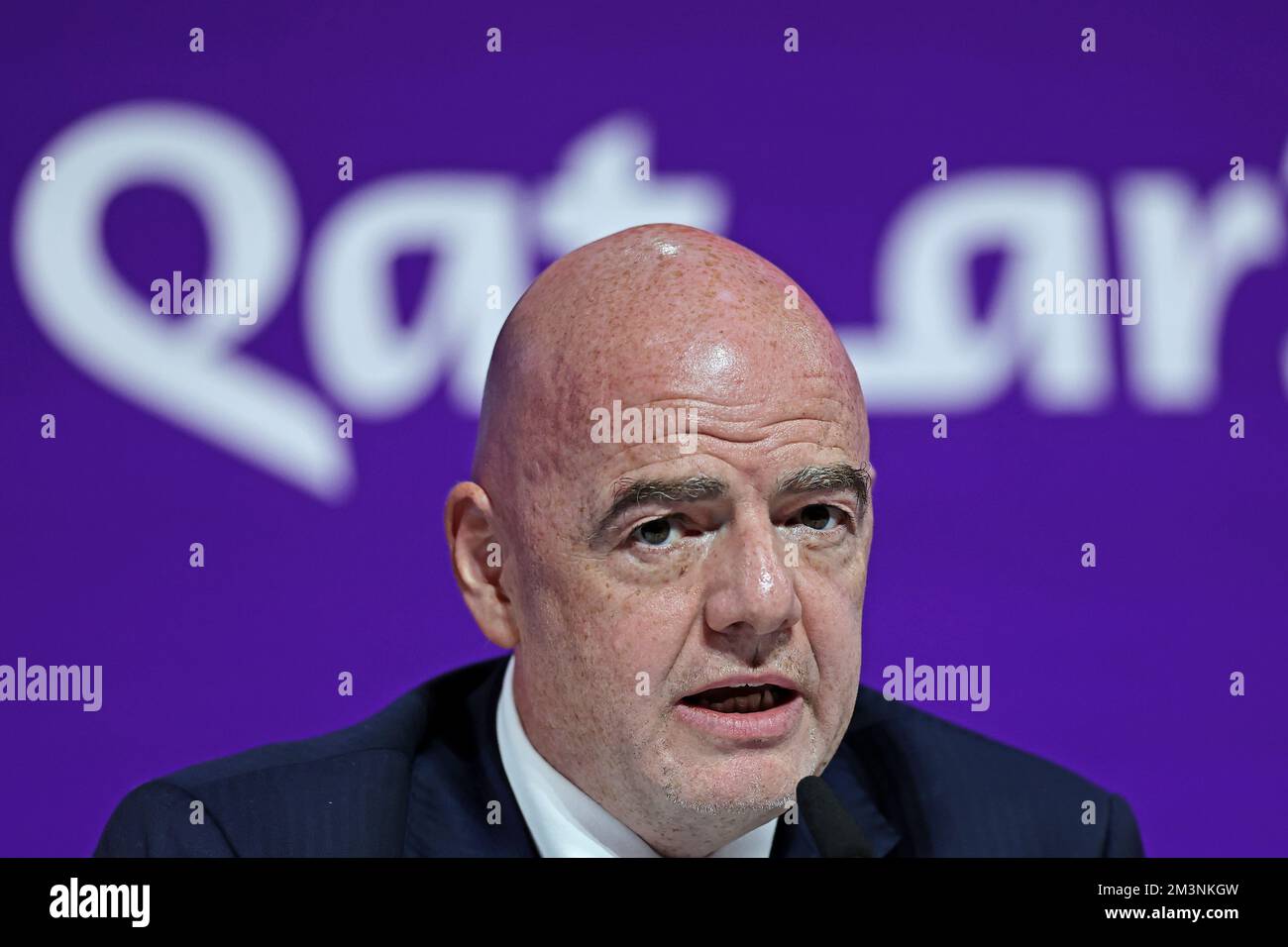Doha, Qatar. 16th décembre 2022. Gianni Infantino, Président de la FIFA, lors de la coupe du monde de la FIFA, Qatar. , . (Heuler Andrey/SPP) crédit: SPP Sport presse photo. /Alamy Live News Credit: SPP Sport Press photo. /Alamy Live News Banque D'Images