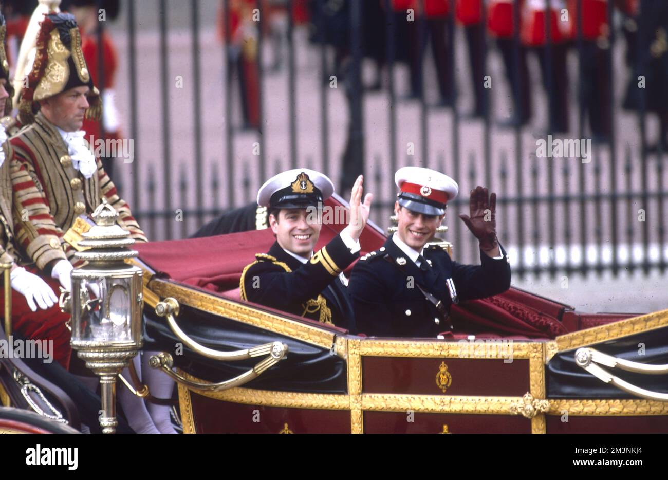 Mariage royal 1986 - Prince Andrew et Prince Edward Banque D'Images