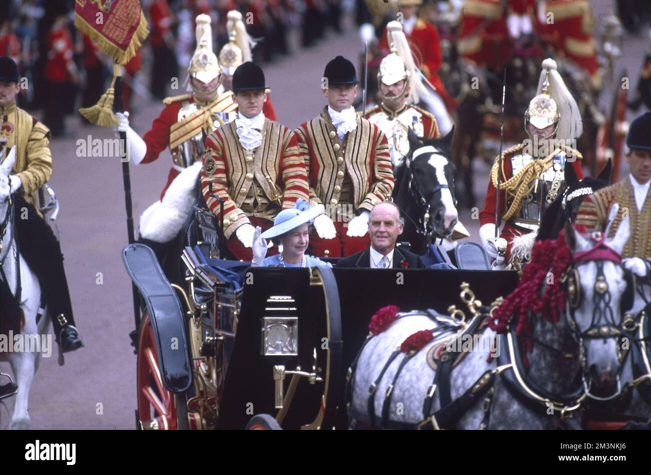 Mariage royal 1986 - la Reine et le Major Ronald Ferguson Banque D'Images