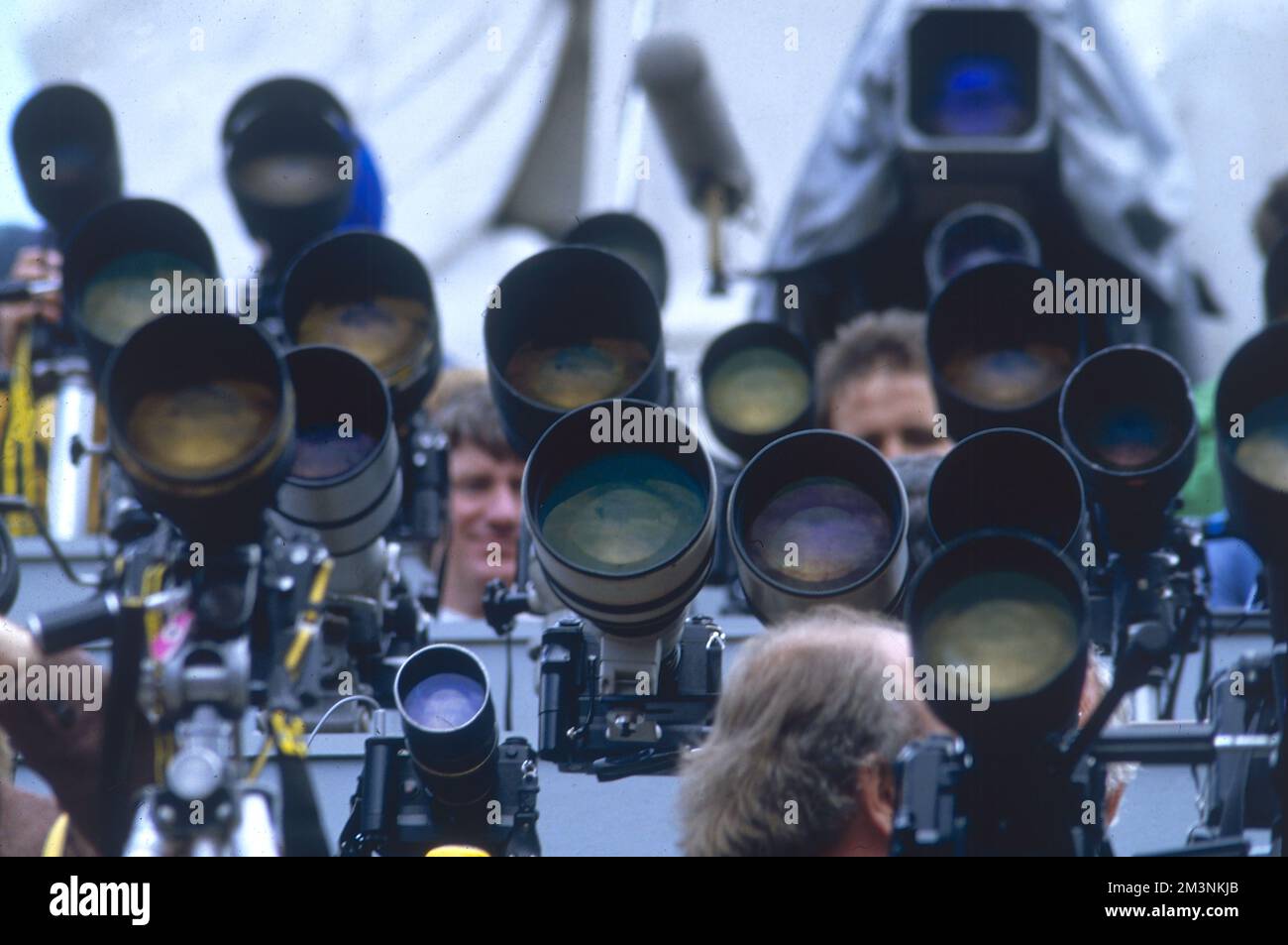 Royal Wedding 1986 - objectifs prêts Banque D'Images