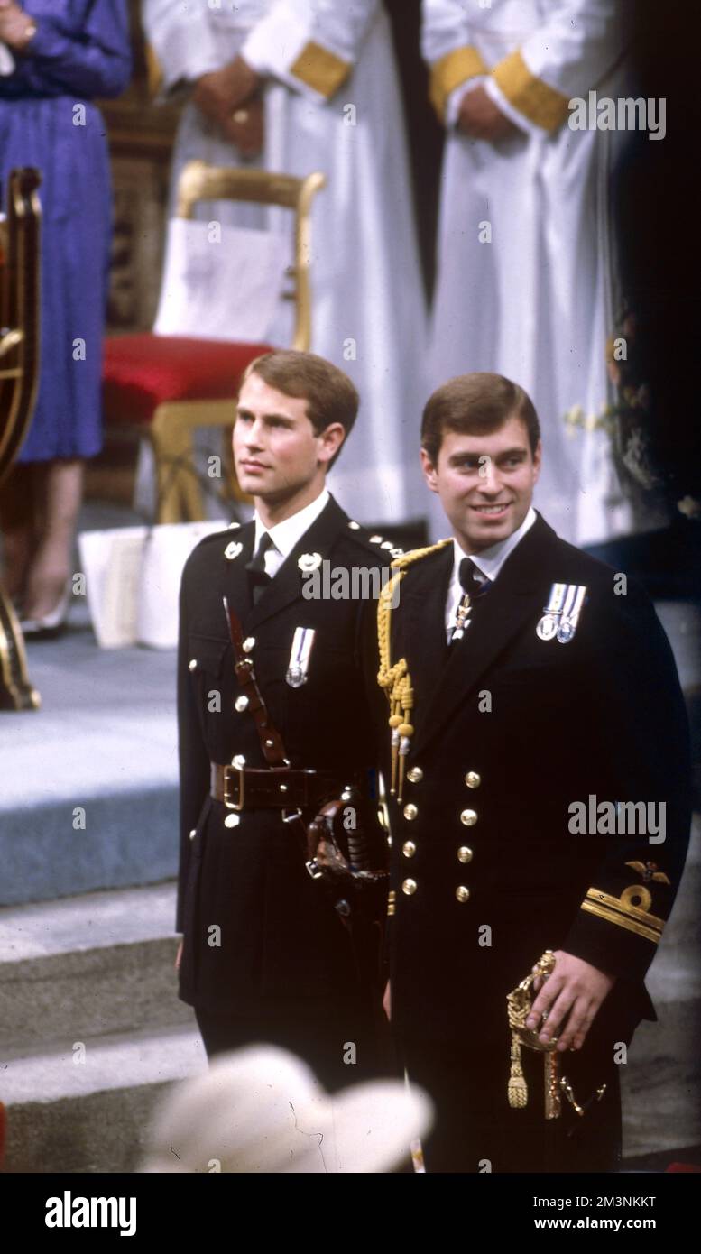 Mariage royal 1986 - le marié souriant Banque D'Images