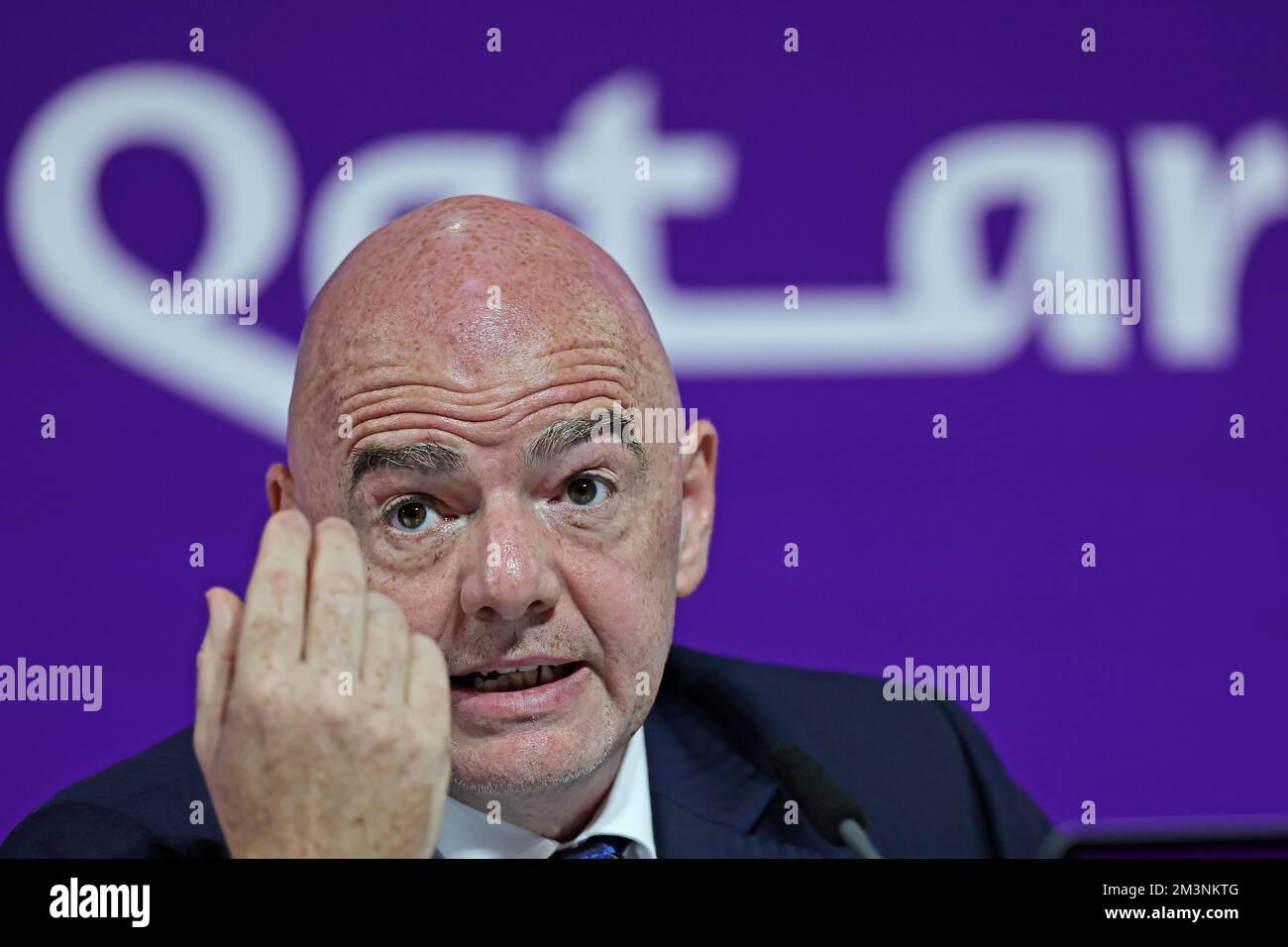 Doha, Qatar. 16th décembre 2022. Gianni Infantino, Président de la FIFA, lors de la coupe du monde de la FIFA, Qatar. , . (Heuler Andrey/SPP) crédit: SPP Sport presse photo. /Alamy Live News Credit: SPP Sport Press photo. /Alamy Live News Banque D'Images
