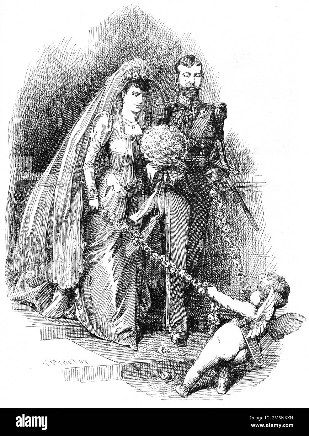 Mariage royal 1893 - George, duc d'York et Marie Banque D'Images Mariage royal 1893 - George, duc d'York et Marie Banque D'Images