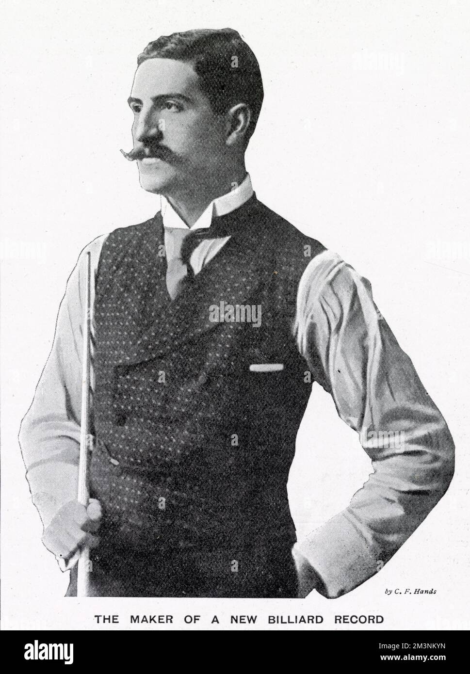 William Cook, joueur et champion de billard anglais professionnel à plusieurs reprises à la fin du 19th siècle. Banque D'Images