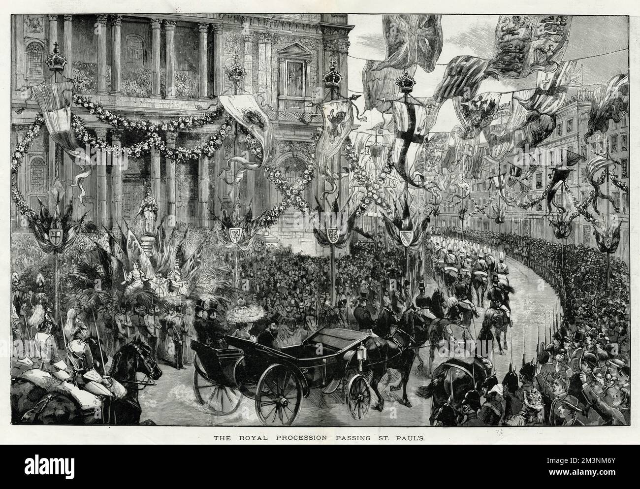 Mariage royal 1893 - la procession a passé St Paul Banque D'Images
