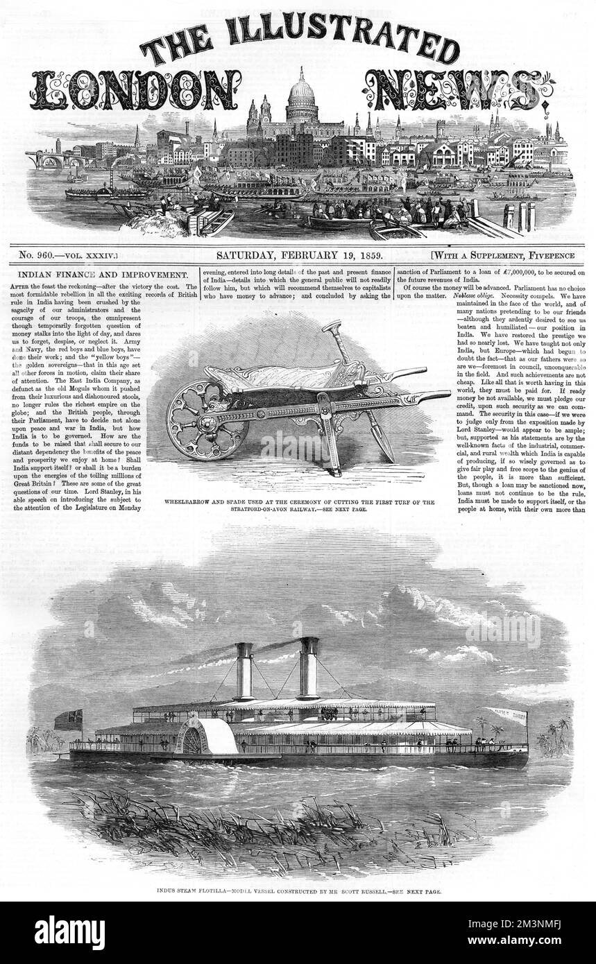 Flottille de vapeur Indus Banque D'Images