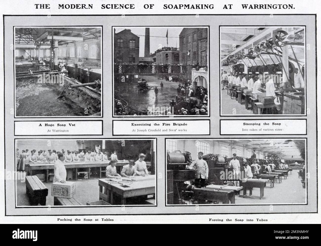 Soapmaking chez Joseph Crosfield & sons à Warrington 1907 Banque D'Images