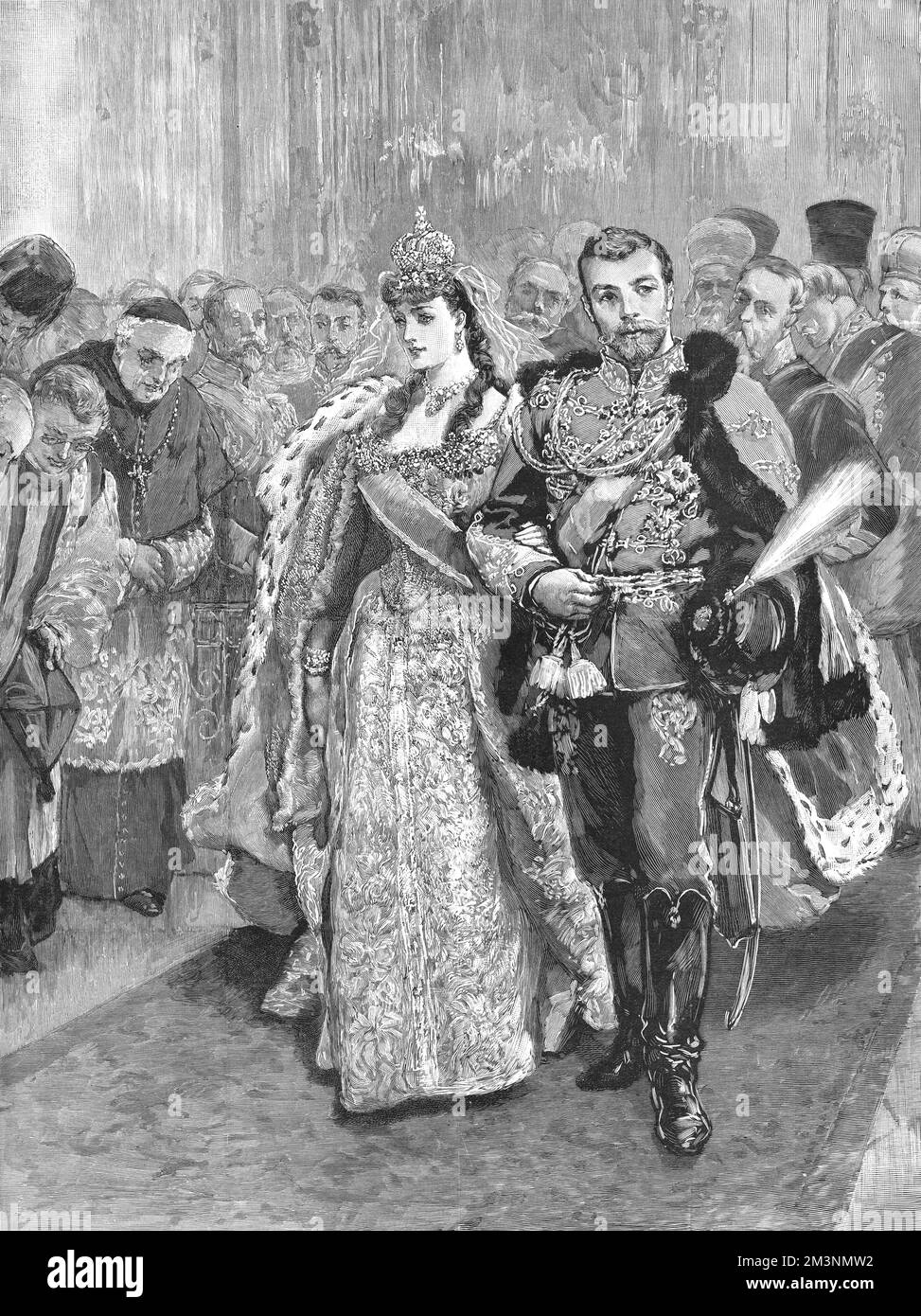 Mariage du tsar Nicolas II et Alexandra Feodorovna Banque D'Images
