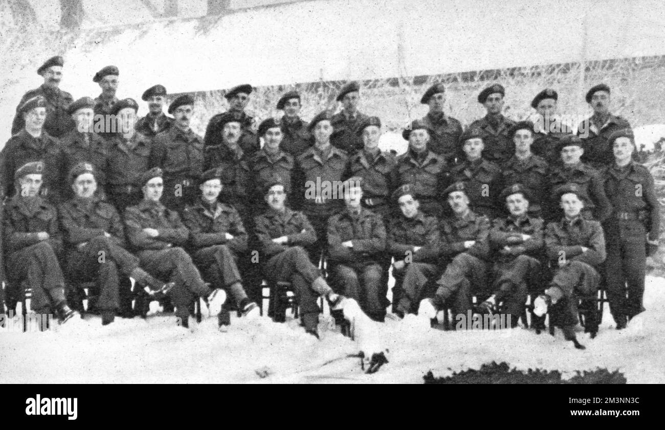 Officiers du bataillon du 7th du Hampshire Regiment Date : avril 1945 Banque D'Images