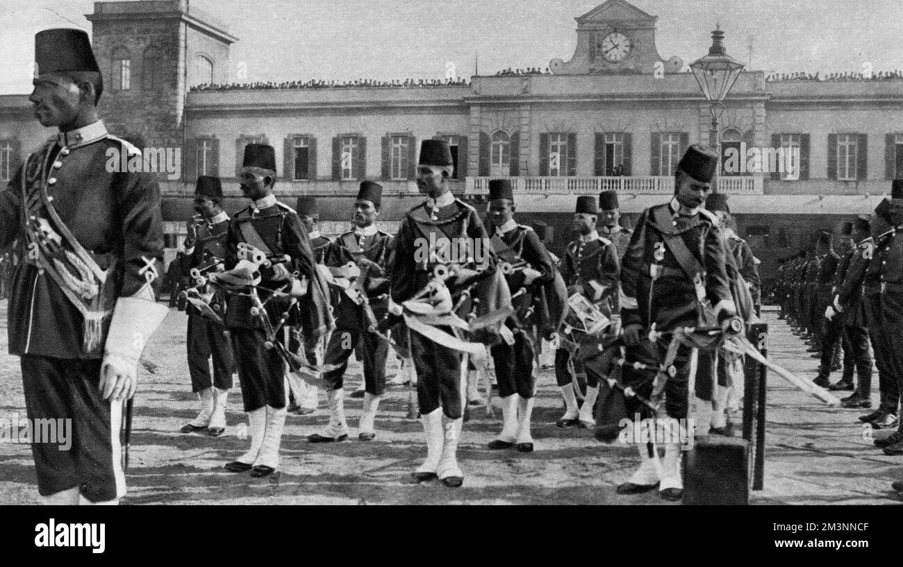Pipers du 5e bataillon d'infanterie de l'armée égyptienne Banque D'Images