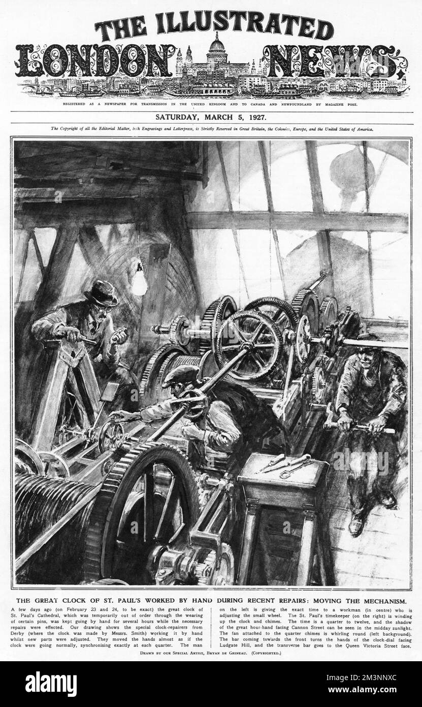 Grande horloge de la cathédrale Saint-Paul Banque D'Images