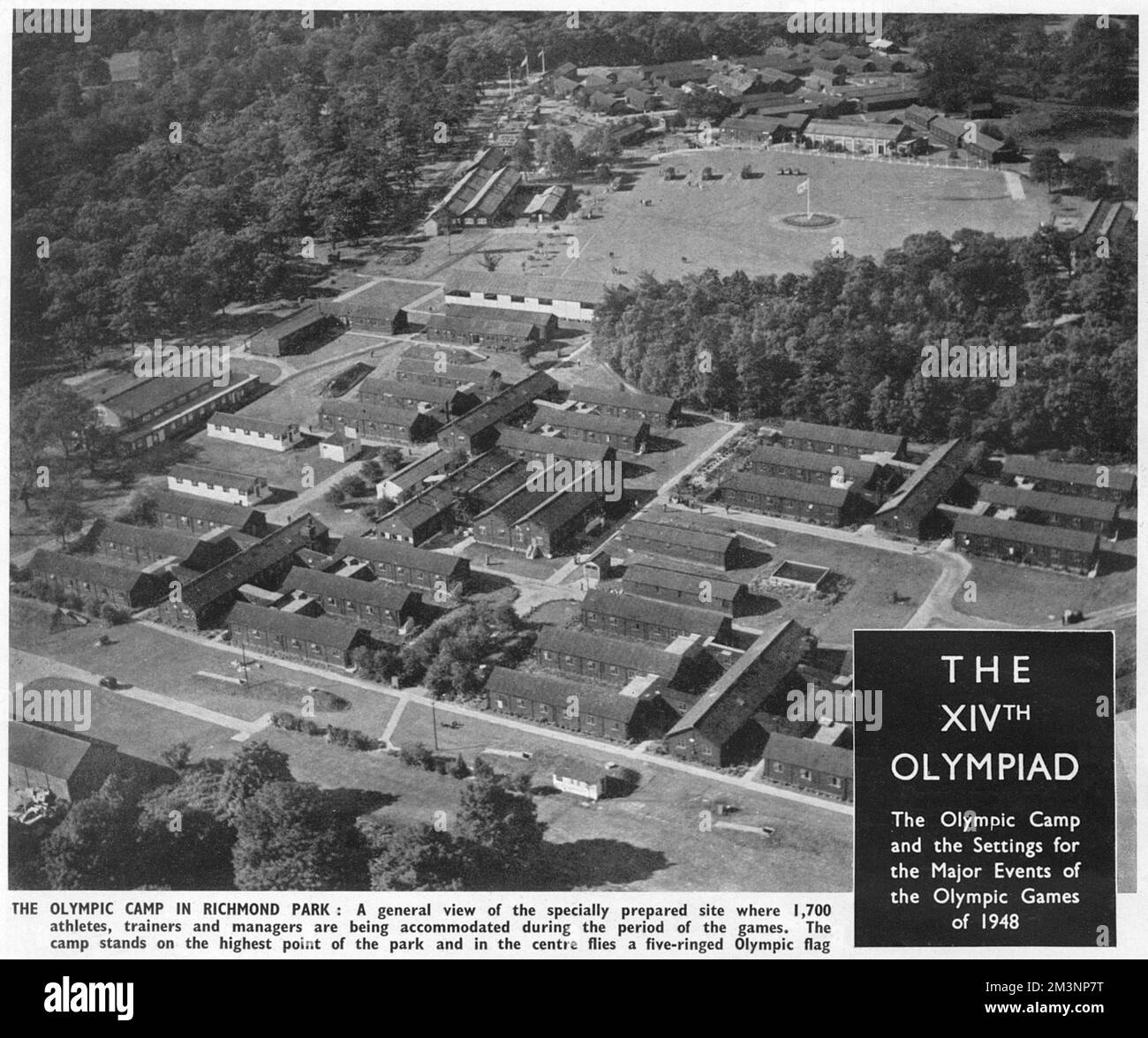 Le camp olympique, Jeux Olympiques de Londres 1948 Banque D'Images