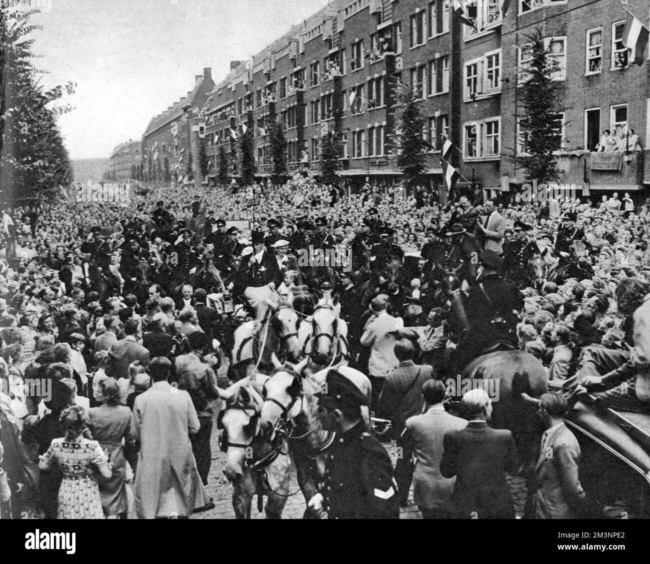 Réception de Fanny Blankers-Koen à Amsterdam Banque D'Images