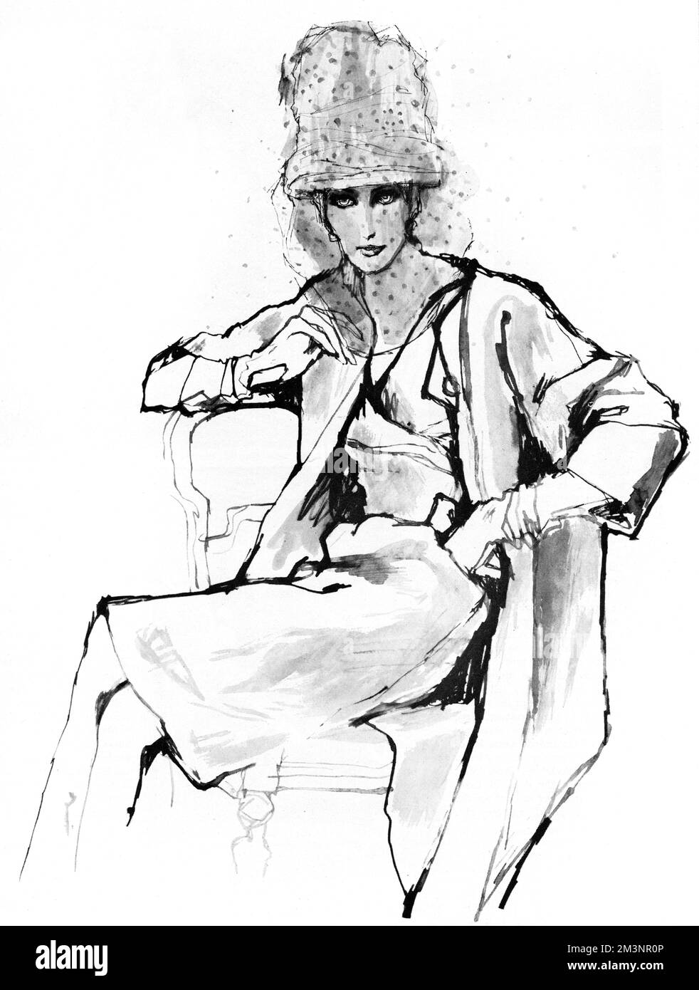 Mère de la mariée mode par dessiné par Barbara Hulanicki Banque D'Images
