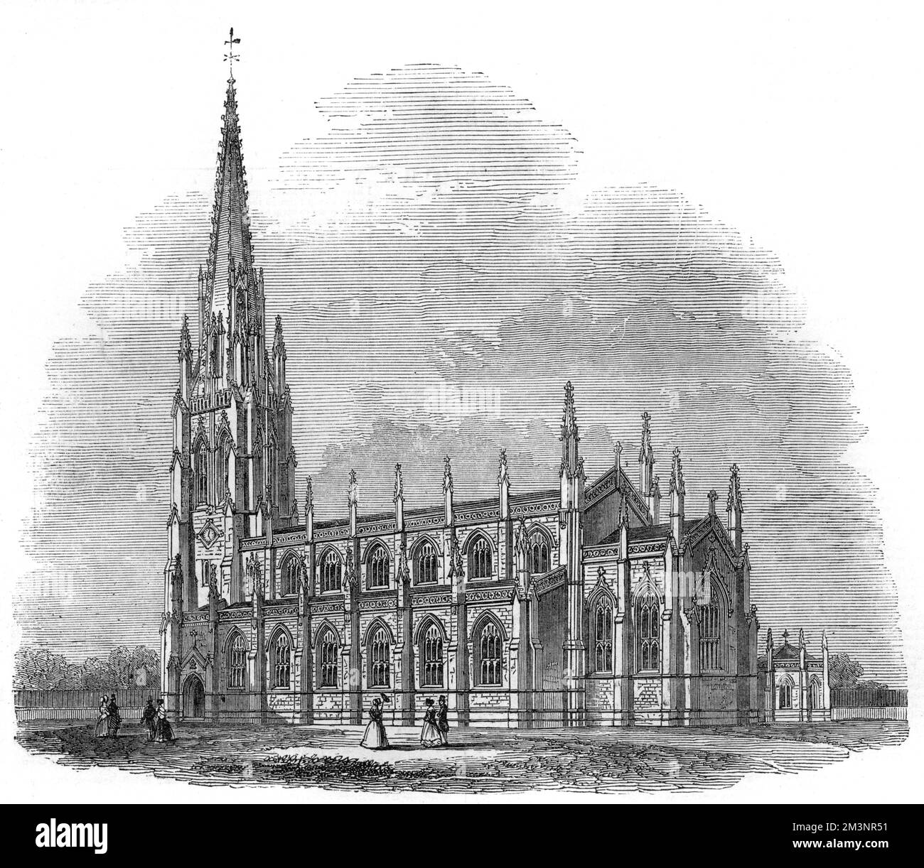 Eglise de la Sainte Trinité, Bishop's Road, Paddington, Londres. Date: 1845 Banque D'Images
