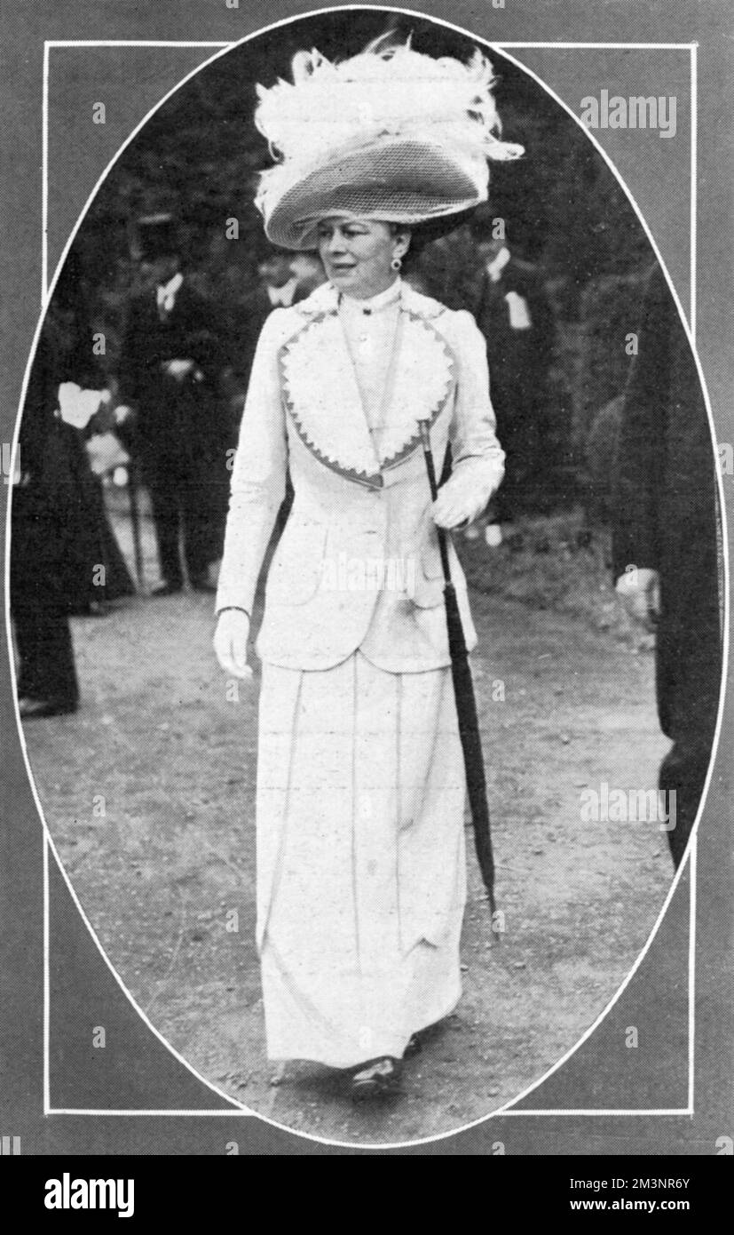 Sophie, duchesse de Hohenberg et épouse de l'archiduc Franz Ferdinand d'Autriche, qui a visité l'Angleterre à l'automne 1913 et a été reçue par le roi George V et la reine Mary au château de Windsor entre le 17 et le 21 novembre 1913. Sophie n'a pas été reçue dans de nombreux tribunaux européens en raison de son statut d'épouse morganatique de l'Archiduc. L'assassinat de son mari et de son mari à Sarajevo, le 28 juin 1914, a déclenché la première Guerre mondiale. Date: 1913 Banque D'Images