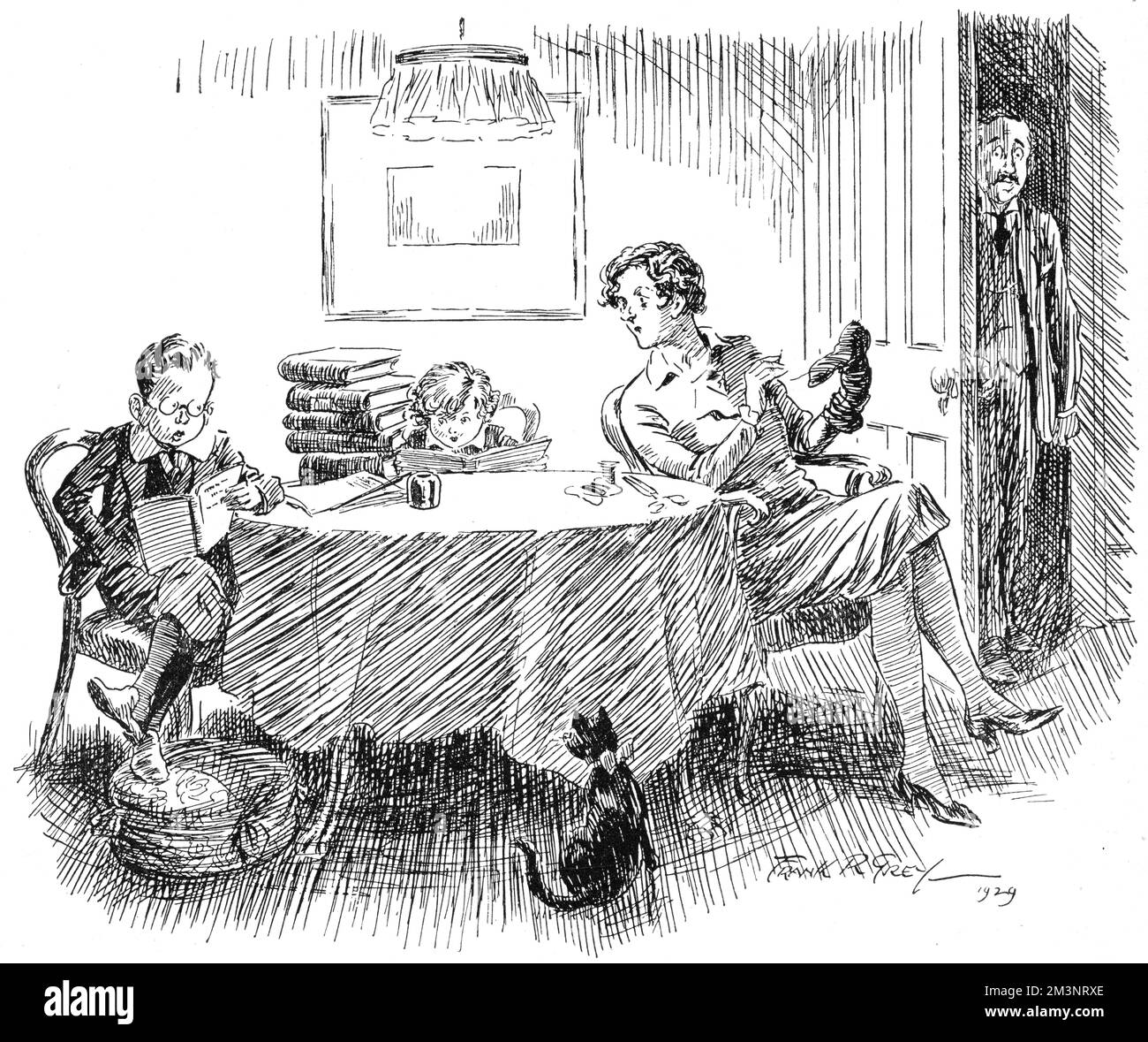 Intellectuel enfant cynique par Frank R Grey Banque D'Images