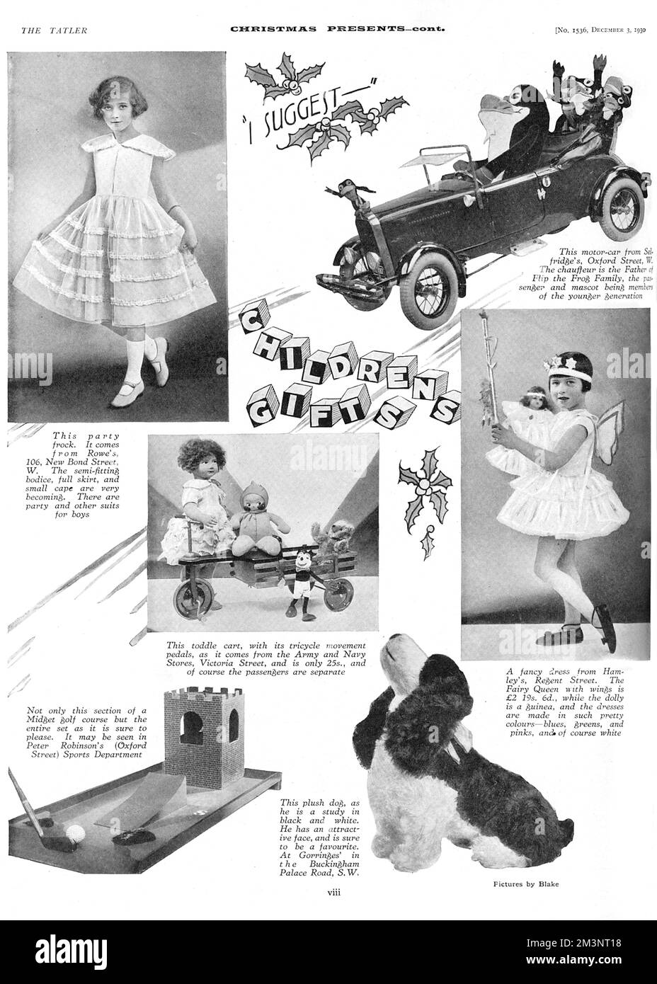 Idées de cadeaux de Noël pour enfants, 1930 Banque D'Images