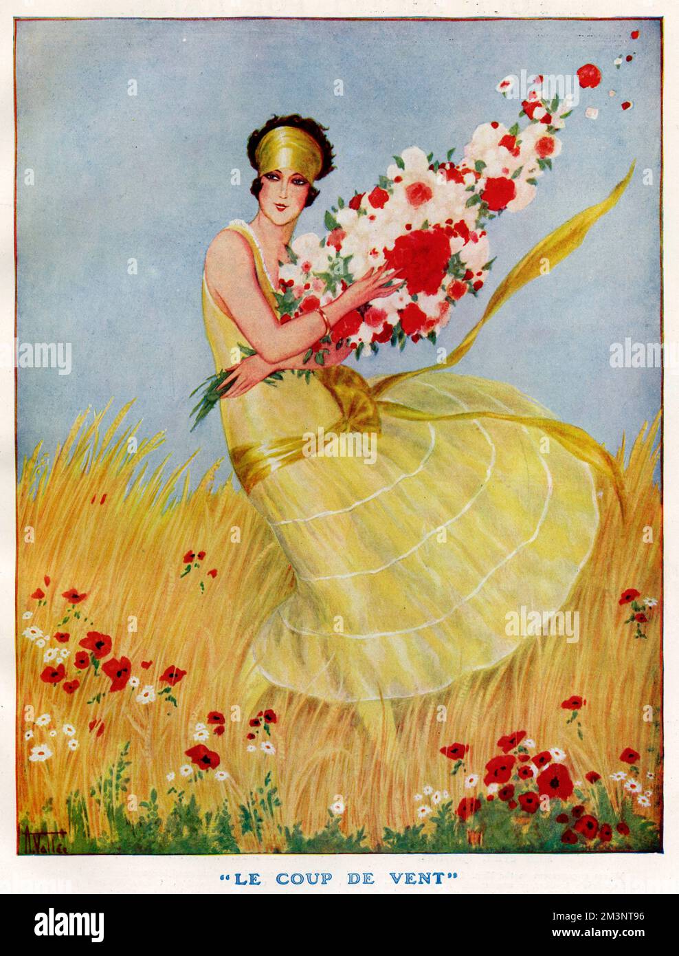 le-coup-de-vent-le-gale-femmes-v-tues-de-robe-jaune-clair