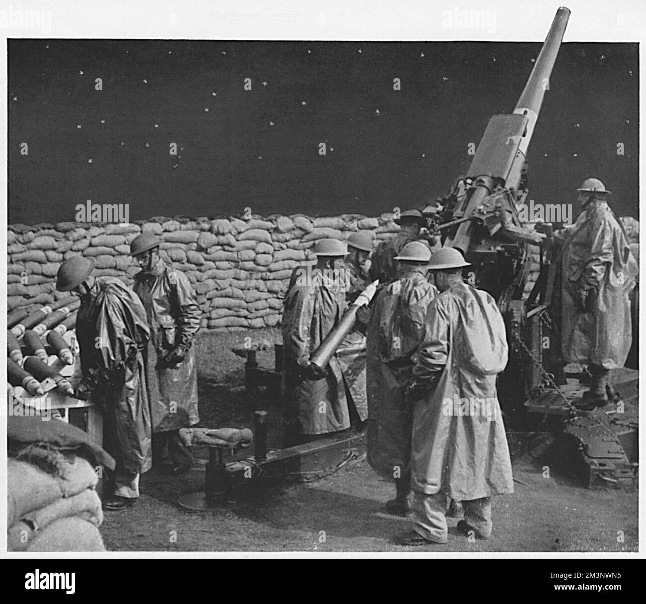 Une unité antiaérienne en état de préparation absolue pour l'appel à l'incendie à tout moment en novembre 1939. Date: 1939 Banque D'Images