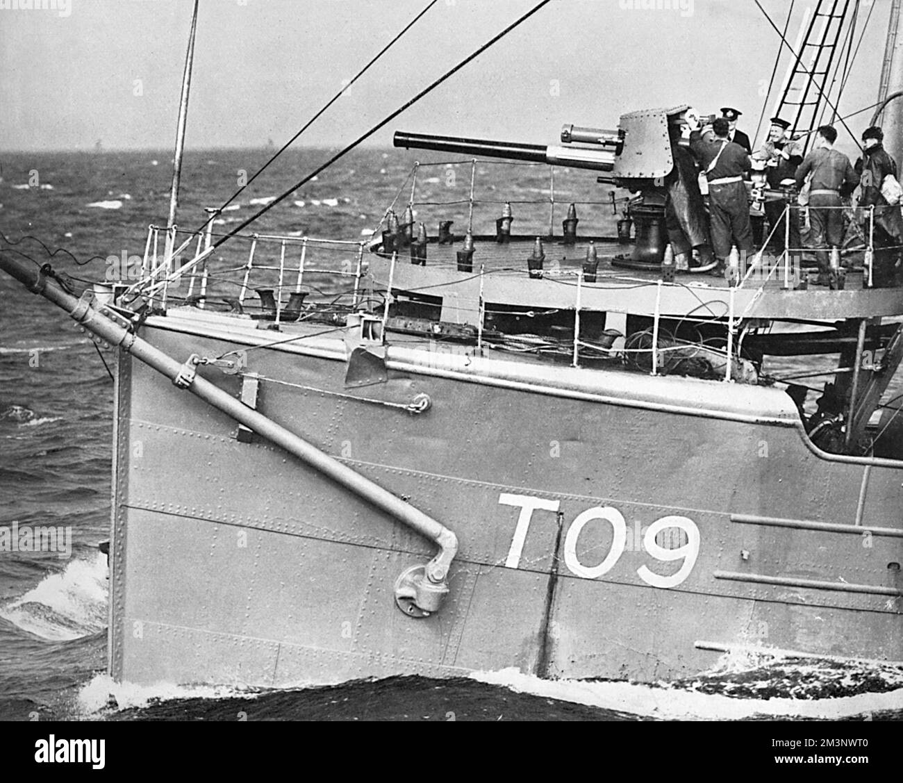 Arc d'un dragueur de mines naval, seconde Guerre mondiale Banque D'Images