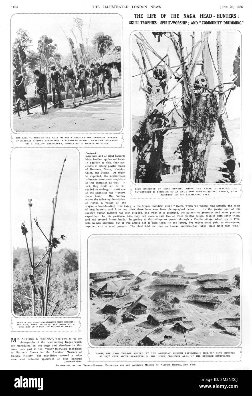 Les chasseurs de têtes Naga de Birmanie Banque D'Images