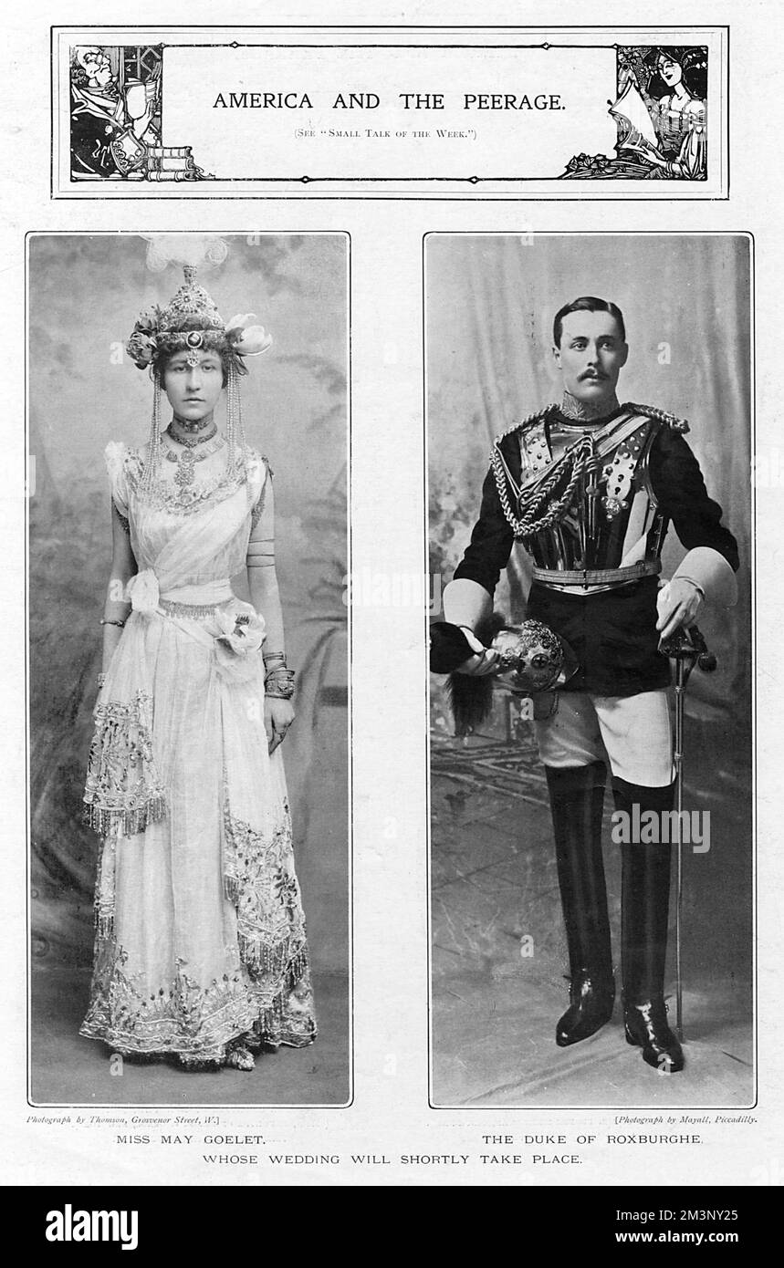 Le duc de Roxburghe et Miss May Goelet Banque D'Images