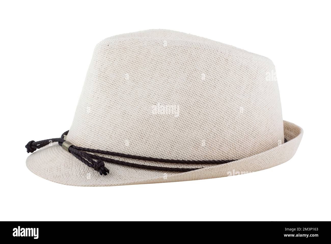 Mens Womens Straw Hat isolé sur fond blanc Banque D'Images