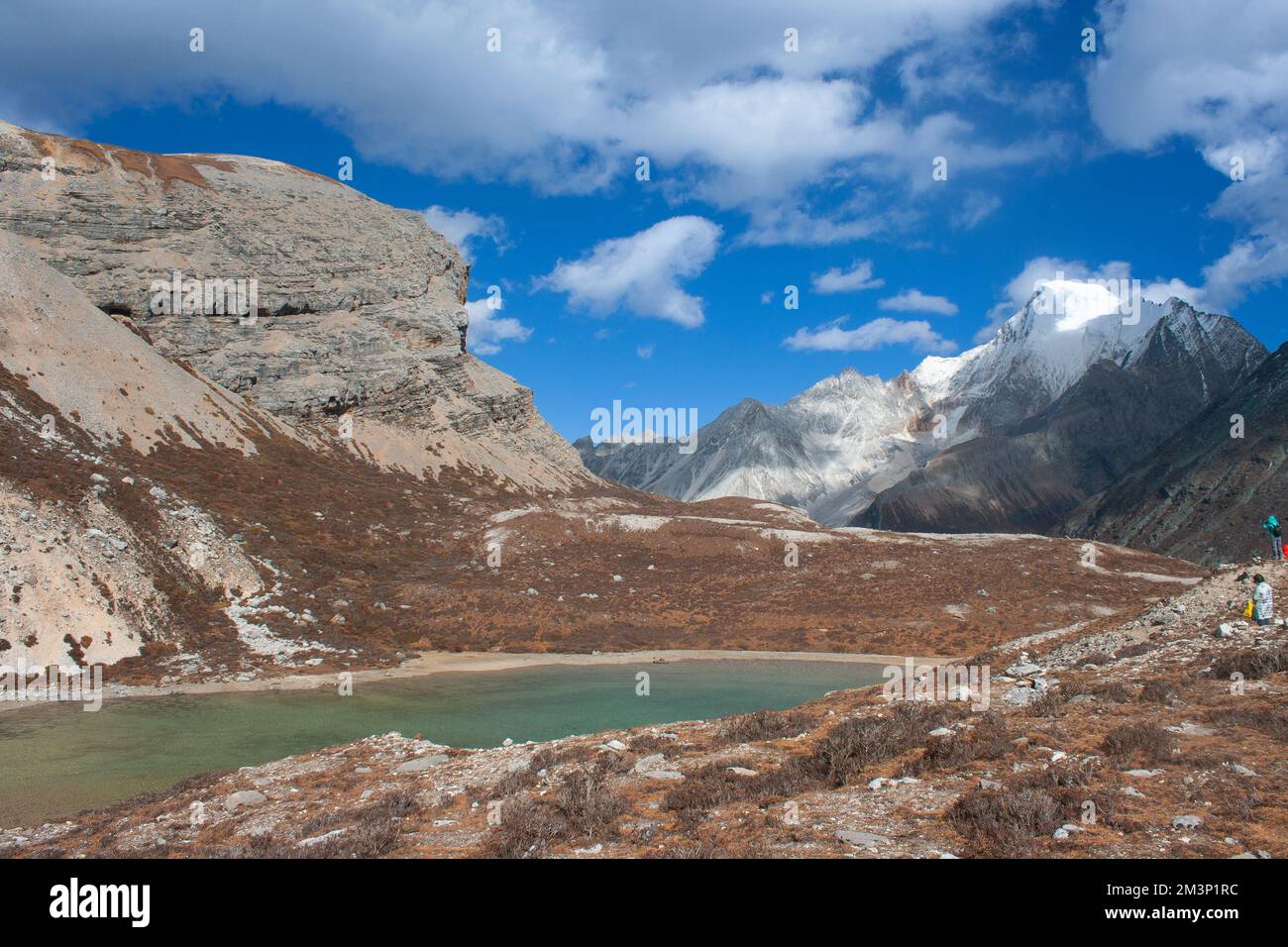 Lac cinq couleurs dans la réserve naturelle de Yading , Daochen , Chine Banque D'Images