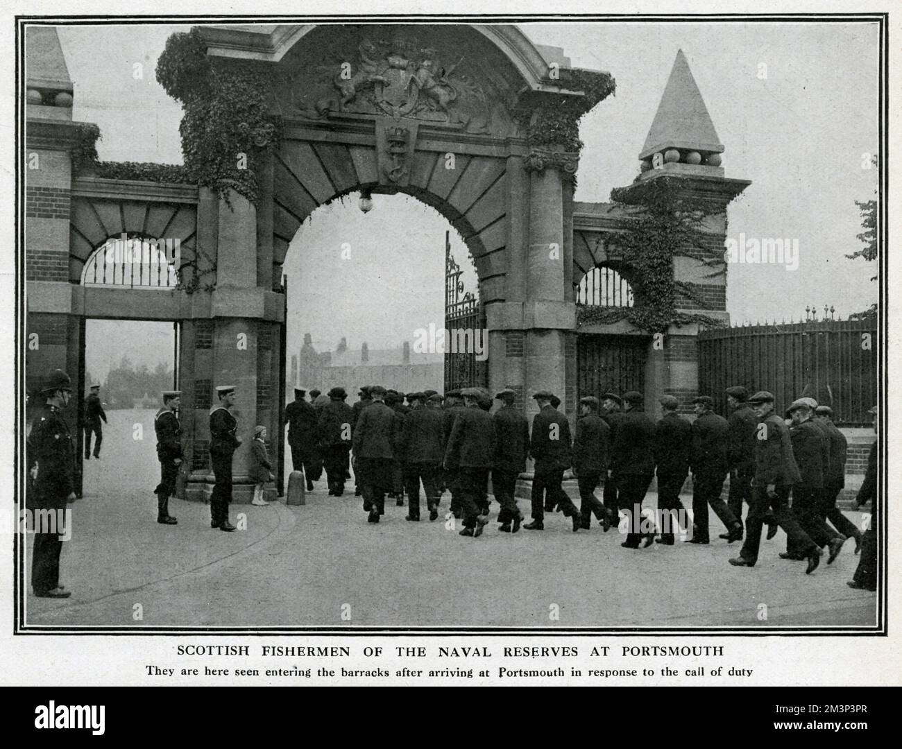 Pêcheurs écossais des réserves navales, Portsmouth, première Guerre mondiale Banque D'Images