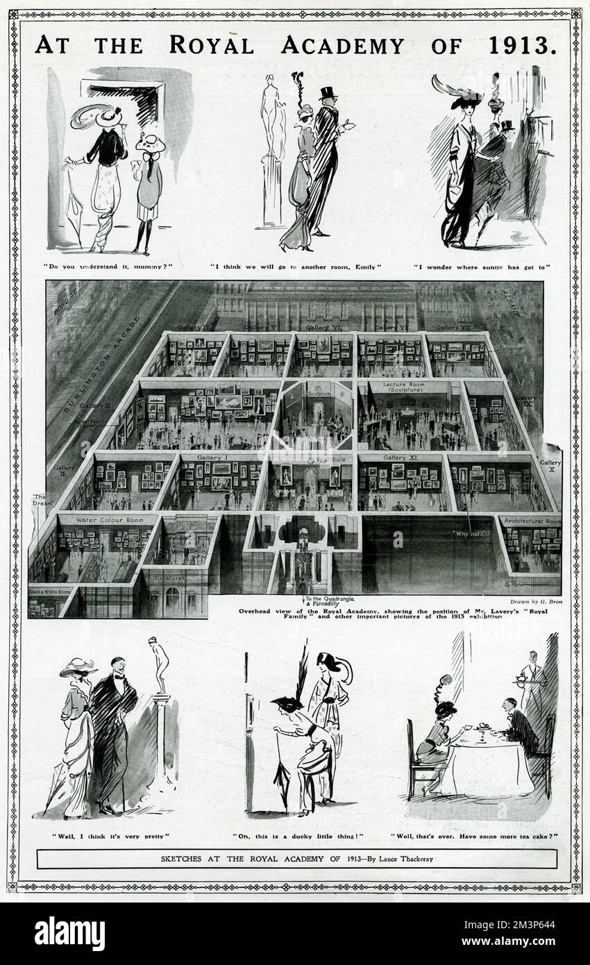 À l'exposition de la Royal Academy de 1913 Banque D'Images