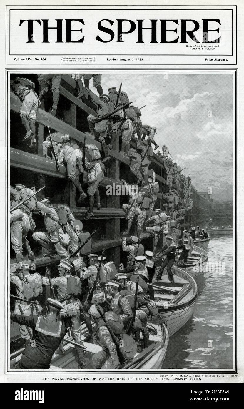 Manœuvres navales à Grimsby Docks Banque D'Images