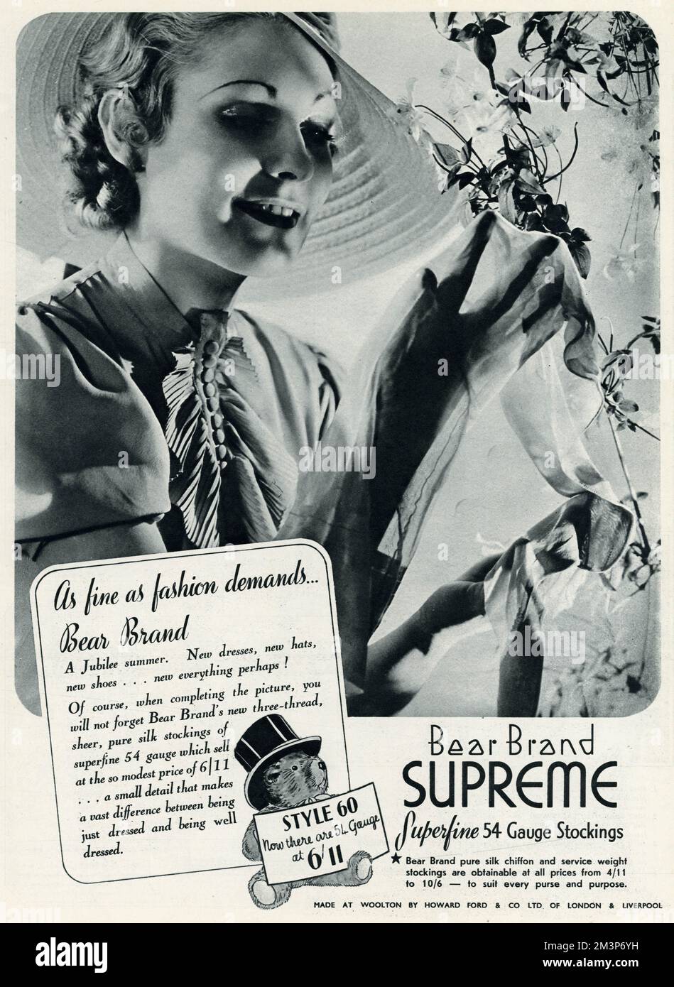 « Aussi bien que la mode l'exige. . . Porter la marque ». Un été jubilé. Nouvelles robes, nouveaux chapeaux, nouvelles chaussures. . . tout nouveau peut-être! 1935 Banque D'Images