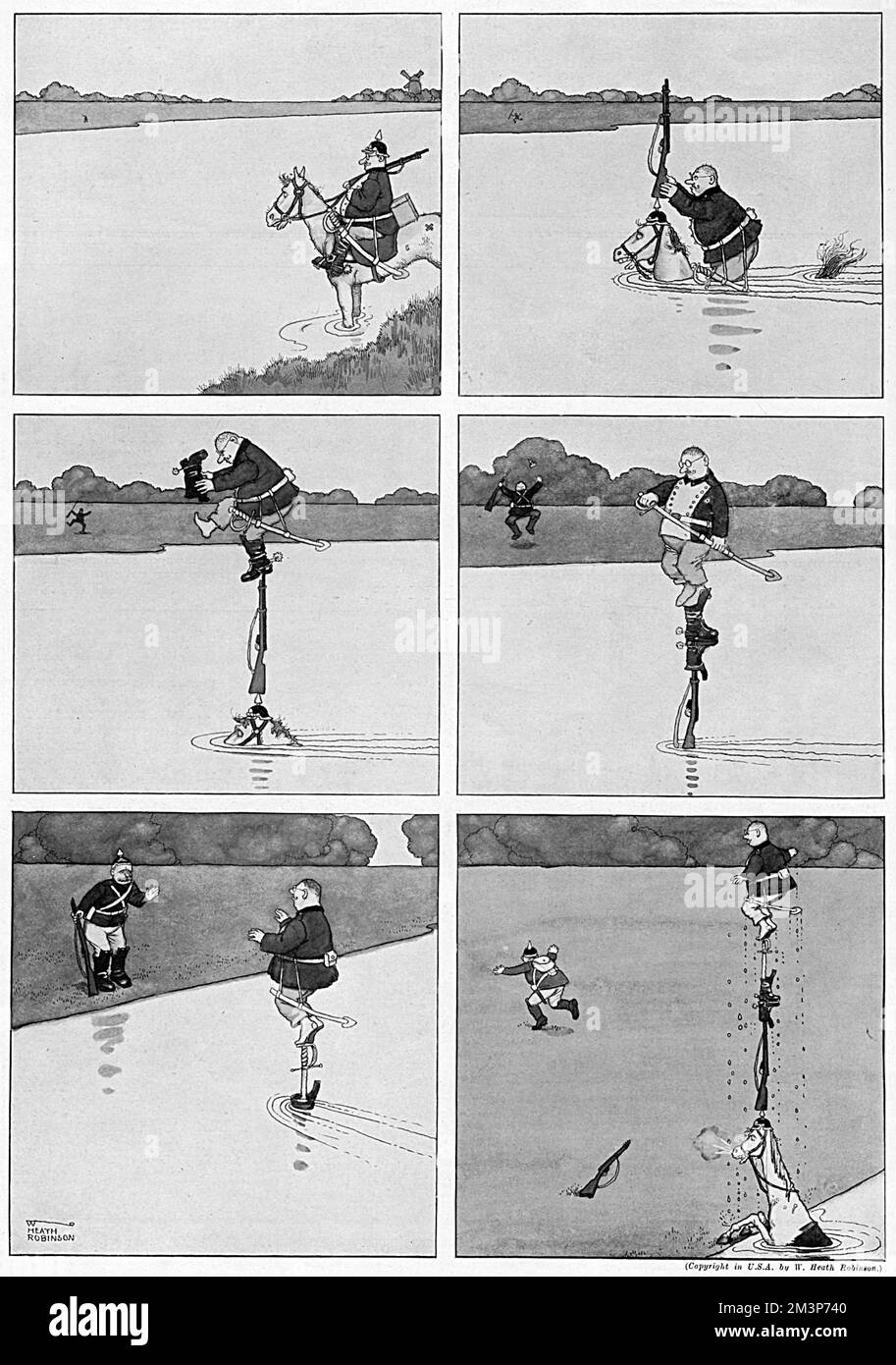 Comment le dernier Allemand est revenu à travers l'Yser par Heath Robins Banque D'Images