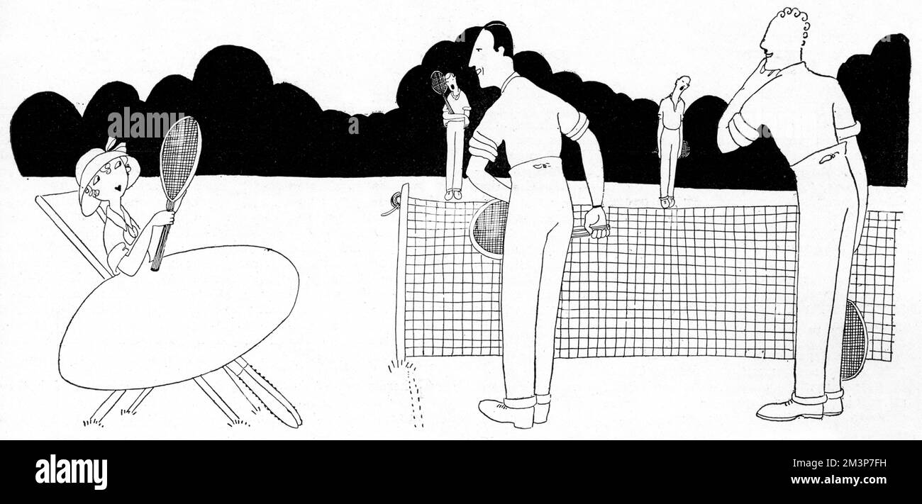 Tennis et flirt, 1916 Banque D'Images