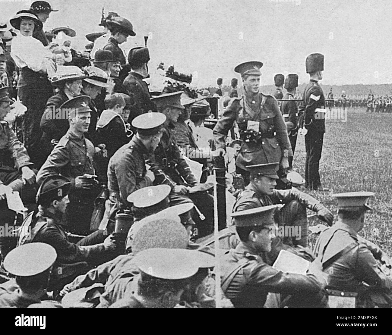 Prince de Galles à Aldershot, 1914 Banque D'Images