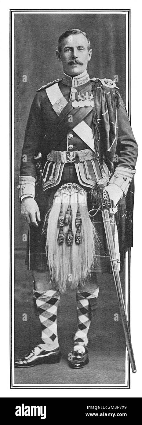Le colonel Sir Evelyn Bradford des Seaforth Highlanders (1869-1914), soldat et joueur de cricket de l'armée britannique, a été tué dans l'action Bucy-le-long, Picardie, France, le 14 septembre 1914. Joué pour le cricket du comté du Hampshire à partir de 1895. Date: 1914 Banque D'Images