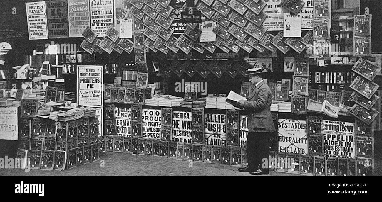 Wyman's Book Stall à Paddington Station, 1915 Banque D'Images