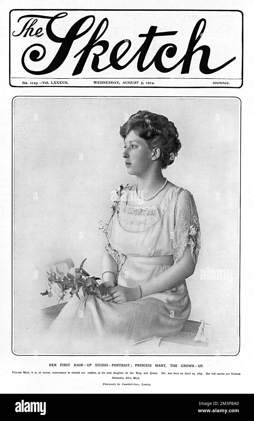 Princesse Mary sur la couverture du croquis Banque D'Images